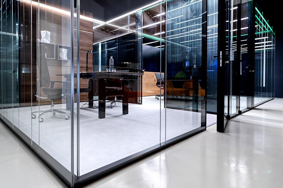 Elevato livello tecnologico Pareti divisorie ufficio