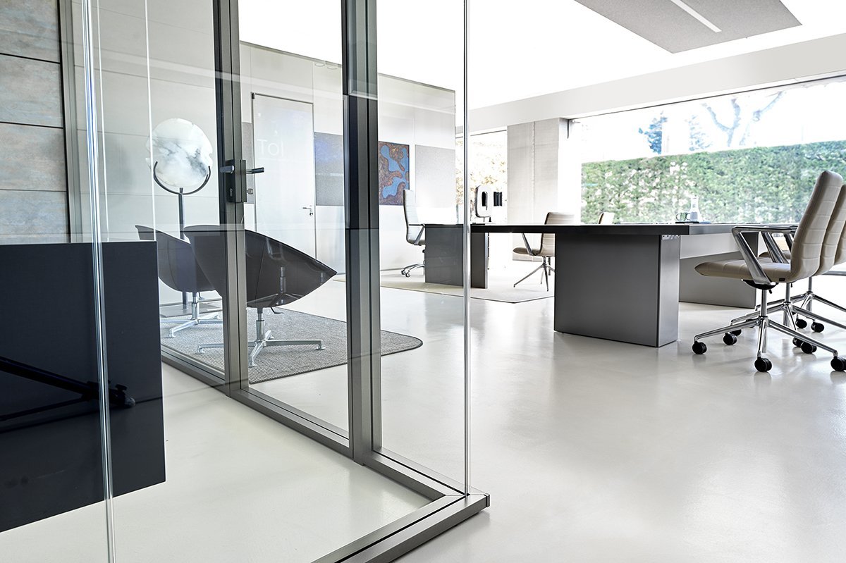 Design elegante e discreto Pareti divisorie ufficio